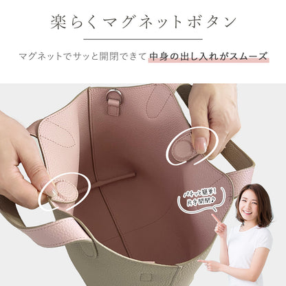 本革 バイカラー 2wayバッグ｜軽量 ハンドバッグ ショルダー 斜め掛け レディース トートーバッグ