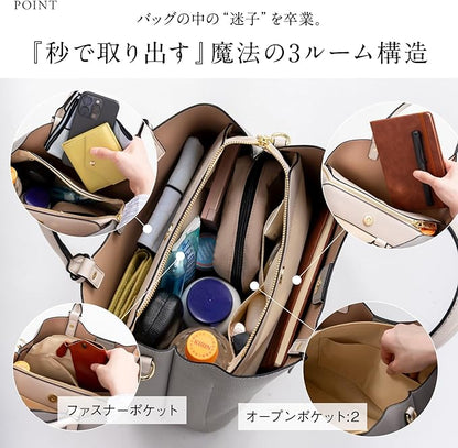 トートバッグ レディース PU レザー バイカラー 2WAY 軽量 ハンドバッグ ショルダー付き